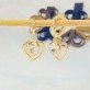 Brinco Argola Coração com Cristal 8mm Folheado a Ouro