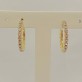 Brinco Argola Cravejada Cristal, Folheado a Ouro