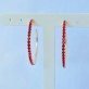Brinco Argola Cravejada Cristal Vermelho, Folheado a Ouro
