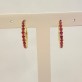 Brinco Argola Cravejada Cristal Vermelho, Folheado a Ouro