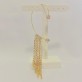 Tassel Ear Direito Franja Cravejada Cristal, Folheado a Ouro