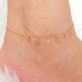 Tornozeleira Rosinhas com Cristais Folheada a Ouro 18K