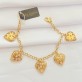Pulseira Corações Trabalhado Folheada a Ouro 18K - Foto 1