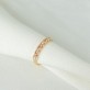 Anel Aparador Cristal Rosa Folheado a Ouro 18k