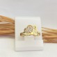 Anel Coração Cravejado com Zircônia Folheado a Ouro 18K