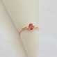 Anel Rubi com Zircônias Folheado a Ouro 18K