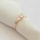 Anel Solitário Zircônias 4mm, Folheado a Ouro 18K