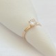 Anel Solitário Zircônias 6mm, Folheado a Ouro 18K