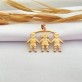 Pingente Dois Meninos e Uma Menina Folheado a Ouro 18K