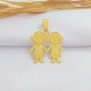 Pingente Duas Meninas Folheado a Ouro 18K