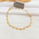 Pulseira Corações Chapa Fosca Folheada a Ouro 18K