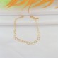 Pulseira Infantil Elos de Corações Folheada a Ouro 18K