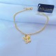Pulseira Pingente Borboleta Cravejada Folheada a Ouro 18K