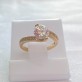 Anel Solitario Zircônia Folheado a Ouro 18K