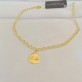 Pulseira Corrente Coração Vazado Folheada a Ouro 18K