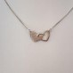 Gargantilha Corações Estampado Folheado a Rhodium Branco - Foto 1