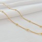 Corrente Bolinhas Tamanho aprox. 45cm, Folheado a Ouro 18K