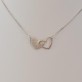 Gargantilha Corações Estampado Folheado a Rhodium Branco