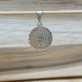 Pingente Medalha "PAI NOSSO" Folheado a Rhodium Branco