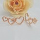 Brinco Ear Cuff Coração Vazado Folheado a Ouro 18K