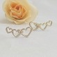 Brinco Ear Cuff Coração Vazado Folheado a Rhodium Branco