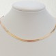 Choker Grossa Fita Lisa Folheada a Ouro 18K