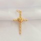 Pingente Cruz Cravejado com Zircônias Folheado a Ouro 18K
