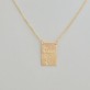 Gargantilha Placa Foco, Força e Fé, Folheado a Ouro 18K