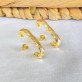 Brinco Ear Hook Amassado Folheado a Ouro 18K