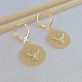 Brinco Mandala Argola Espirito Santo, Folheado a Ouro 18K