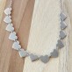 Choker Corações Folheada a Rhodium Branco