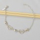 Pulseira Corações "AMOR" Folheada a Rhodium Branco