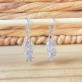 Brinco Argola Cacho Cristais, Folheado a Rhodium Branco
