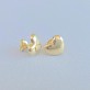 Brinco Coração Liso Abaulado Folheado a Ouro 18K