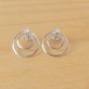 Brinco Elos com Zircônia Folheado a Rhodium Branco
