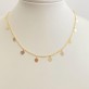 Choker com Pingentes Corações 6mm, Folheado a Ouro 18K