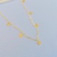 Choker Pingentes Coração Detalhado , Folheado a Ouro 18K