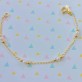 Pulseira Infantil Pérolas e Bola 2,5mm, Folheado a Ouro 18K
