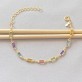 Pulseira Retângulos Color Tons Claros, Folheado a Ouro 18K