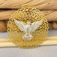 Pingente Grande Mandala Espirito Santo, Folheado a Ouro 18K, Com aplique de Rhodium Branco - Foto 1