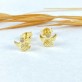 Brinco Anjinho Cravejado Zircônia, Folheado a Ouro 18K