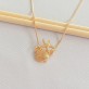 Gargantilha Concha-Estrela do mar, Folheada a Ouro 18K