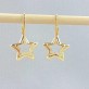 Brinco Argola com Trava Estrela Vazada, Folheado a Ouro 18K