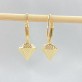 Brinco Argola de Pressão Diamante, Folheado a Ouro 18K