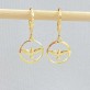 Brinco Argola Medalha Espirito Santo, Folheado a Ouro 18K