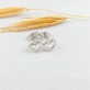 Brinco Coração Vazado Folheado a Rhodium Branco