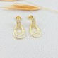 Brinco Cravejado com Zircônias, Folheado a Ouro 18K