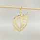 Pingente Escudo da Fé 3,5 cm, Folheado a Ouro 18K