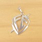 Pingente Escudo da Fé 3,5 cm, Folheado a Rhodium Branco