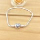 Pulseira para Berloque Fecho Coração Prata 925, 20cm